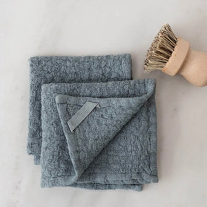 Linen Dishcloth (pair) Blue Fog