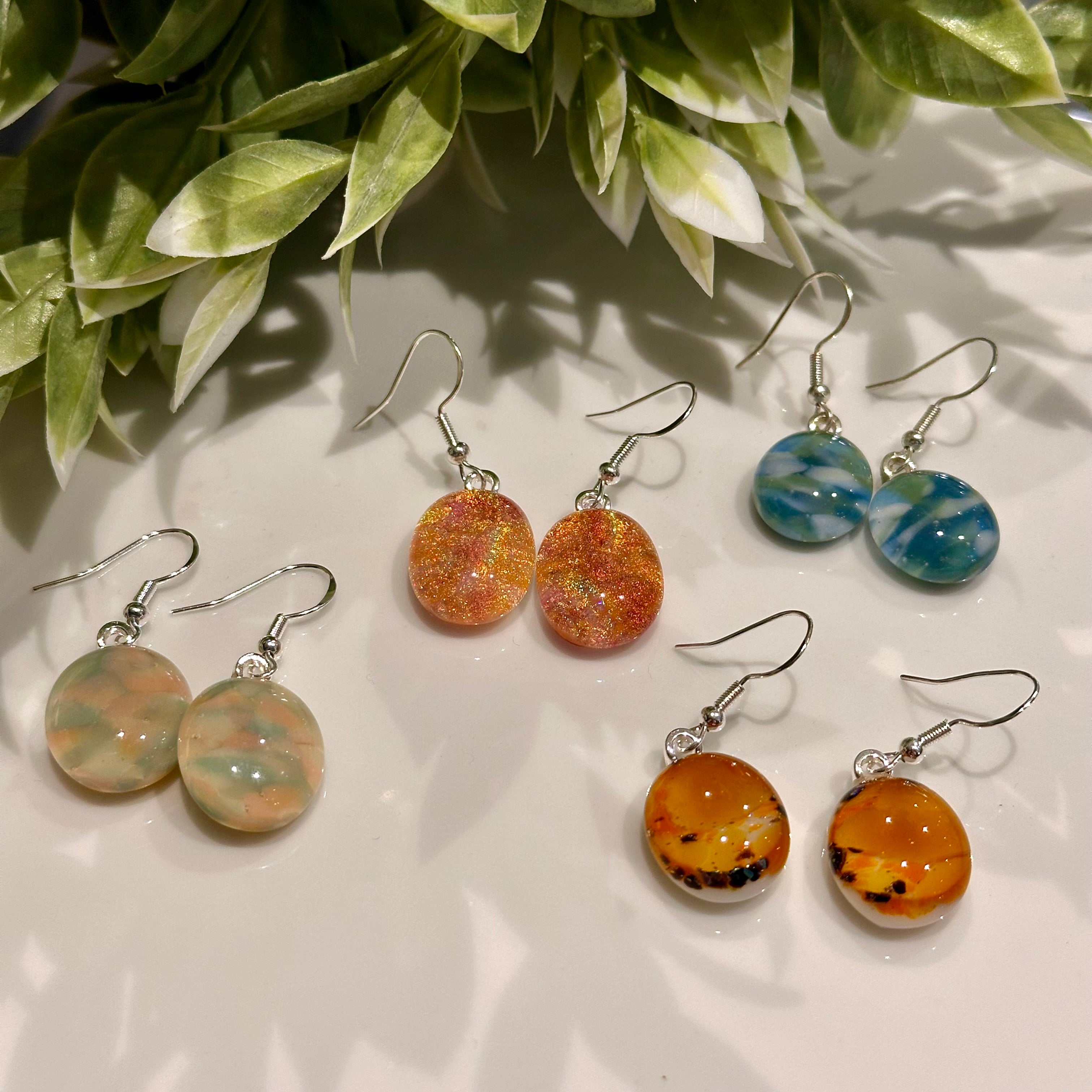 Samantha Abbott Glass  Drop Earrings