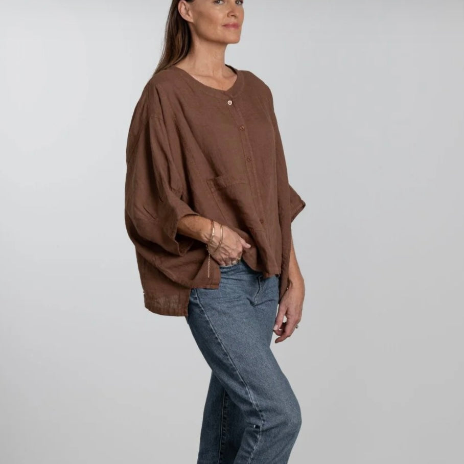 Agathe Linen Top