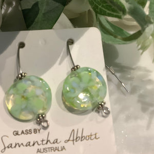 Glass Drop Earrings- Rounded