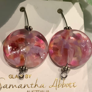 Glass Drop Earrings- Rounded